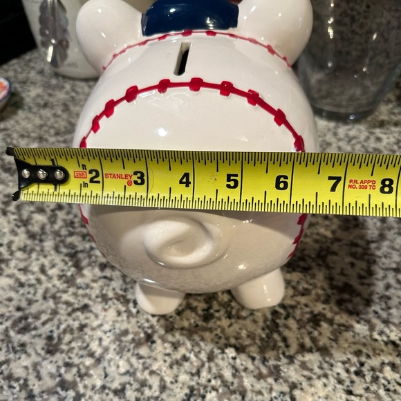 Large vintage Piggy Bank baseball theme - Picture 9 of 11